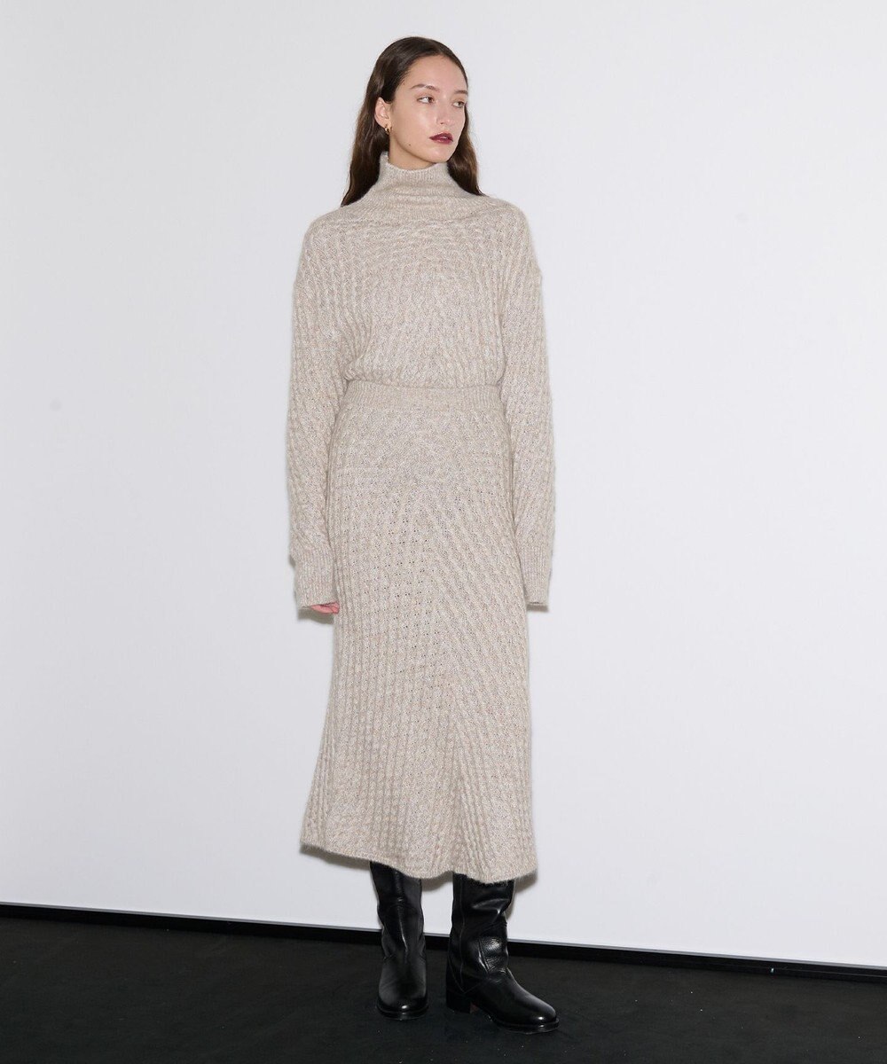 JOSEPH ファジーケーブル　フレアスカート 