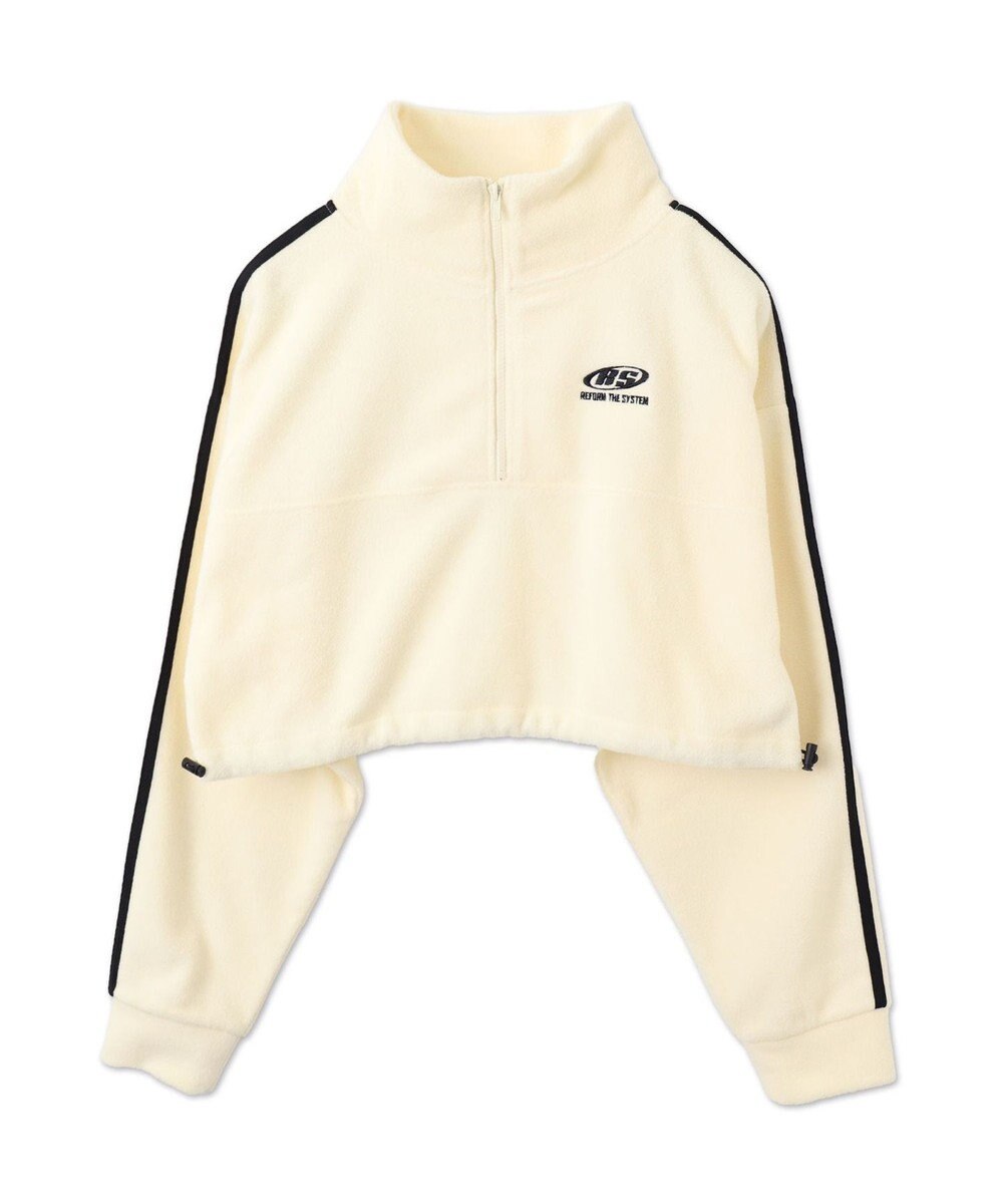 WEGO ハーフジップフリースショートプルオーバー 