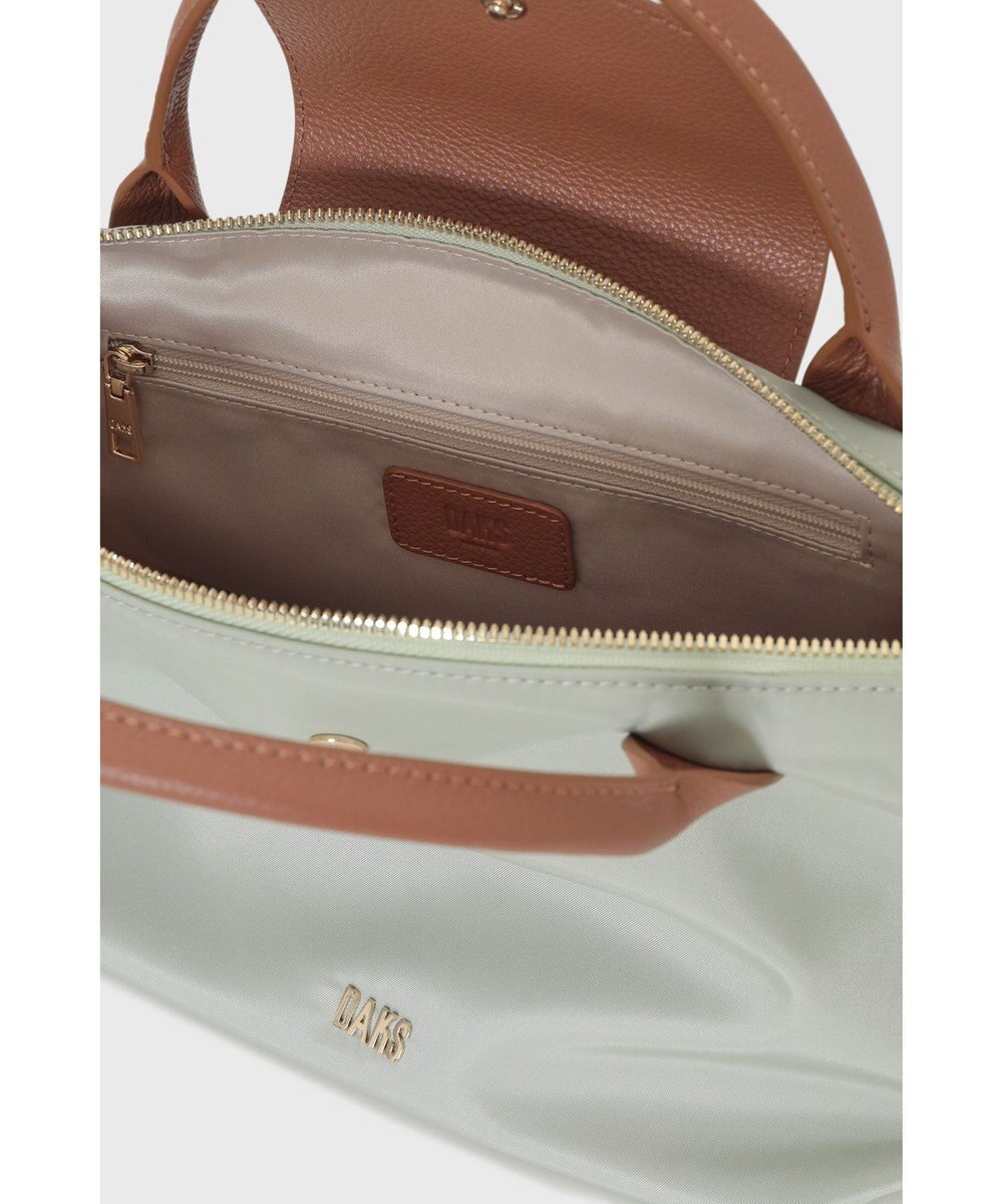 DAKS 【2WAY】ナイロン×牛革 ハウスチェック トートバッグ 