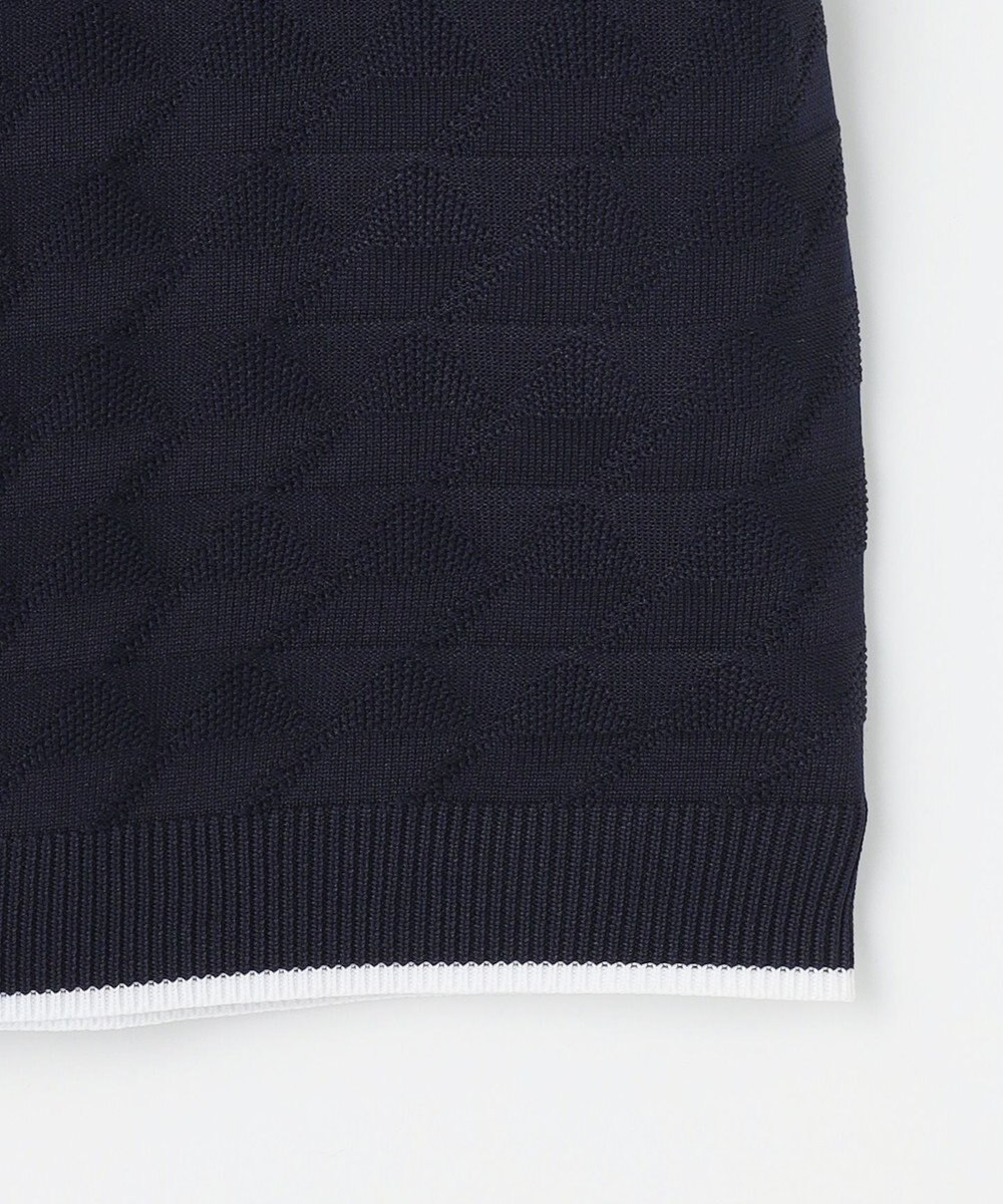 23区GOLF 【WOMEN】フラッグジャガードニットポロシャツ ストレッチ 半袖 