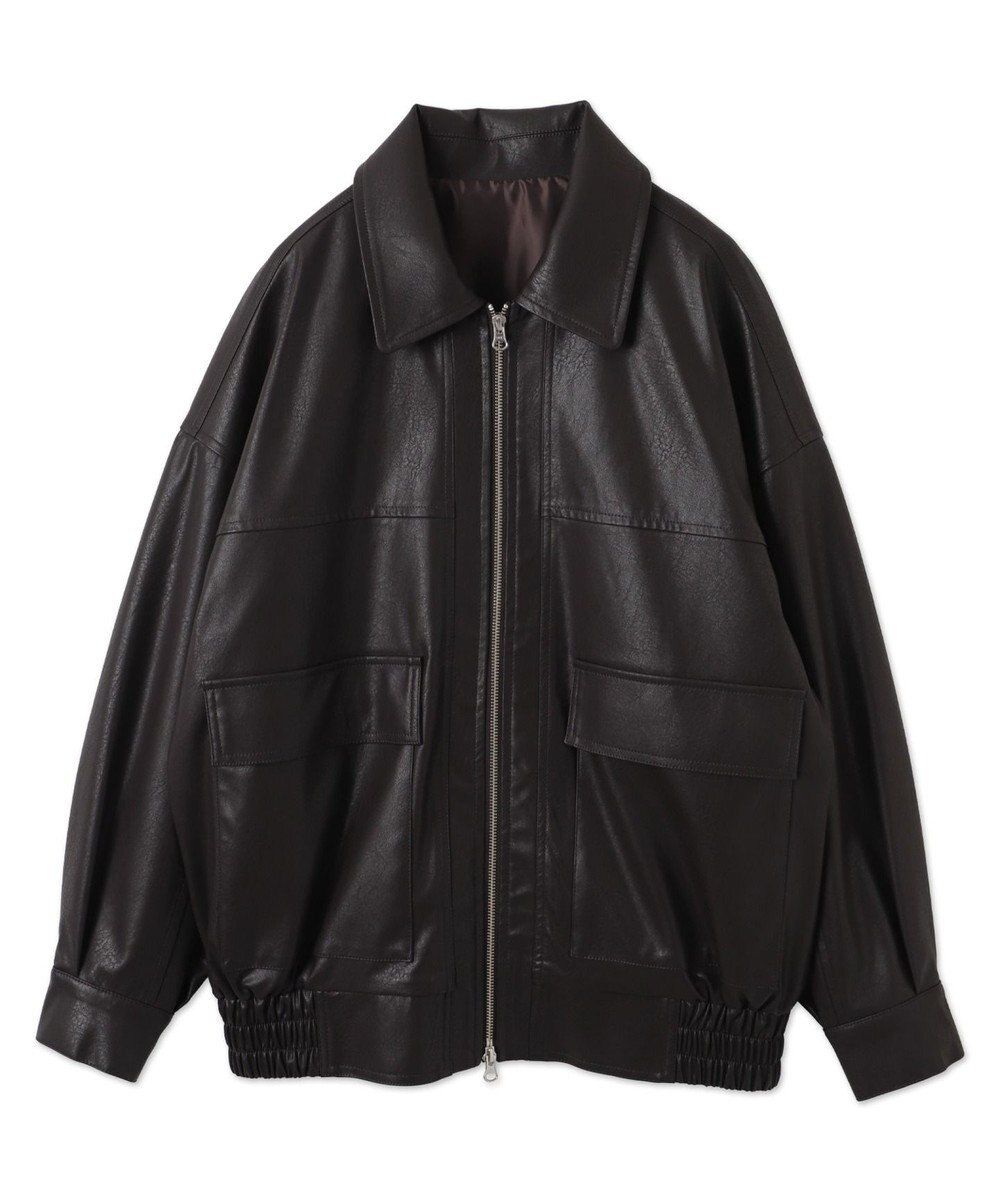 WEGO ヴィンテージライクPUフライトジャケット 