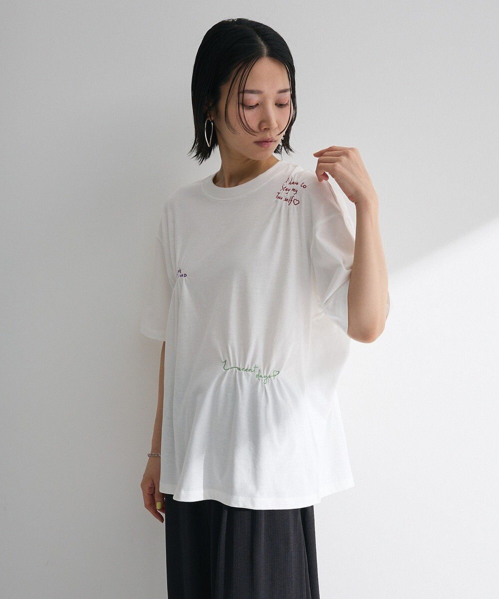 Green Parks ・ＳＵＧＡＲ　ＳＰＯＯＮ　ギャザーロゴ刺繍ＴＥＥ 