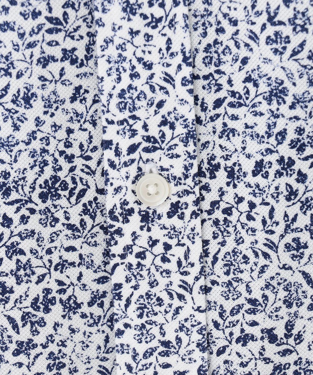 JOSEPH ABBOUD 【吸水速乾/イージーケア】シャンブレープリント ジャージ シャツ 