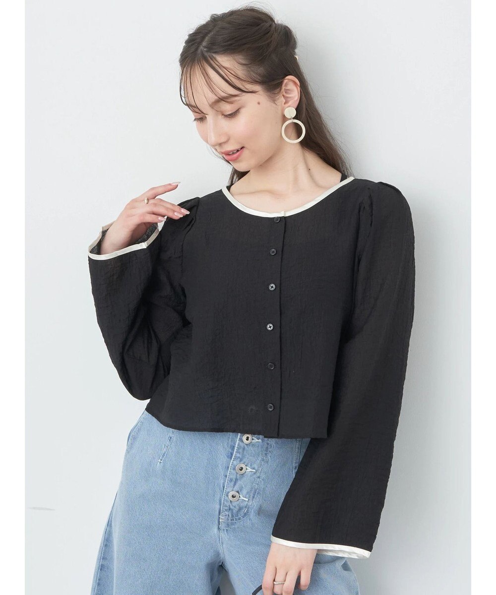 earth music&ecology シアーパイピングシャツ 