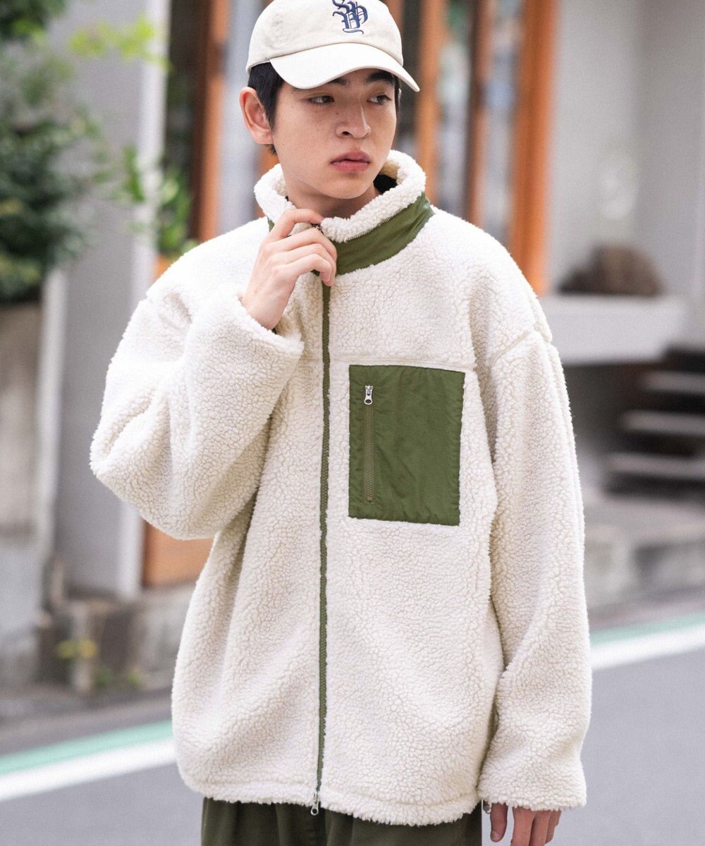 WEGO 【2025年秋冬新作アイテム/ユニセックス着用ITEM/SMLサイズ展開】ボアブルゾン 