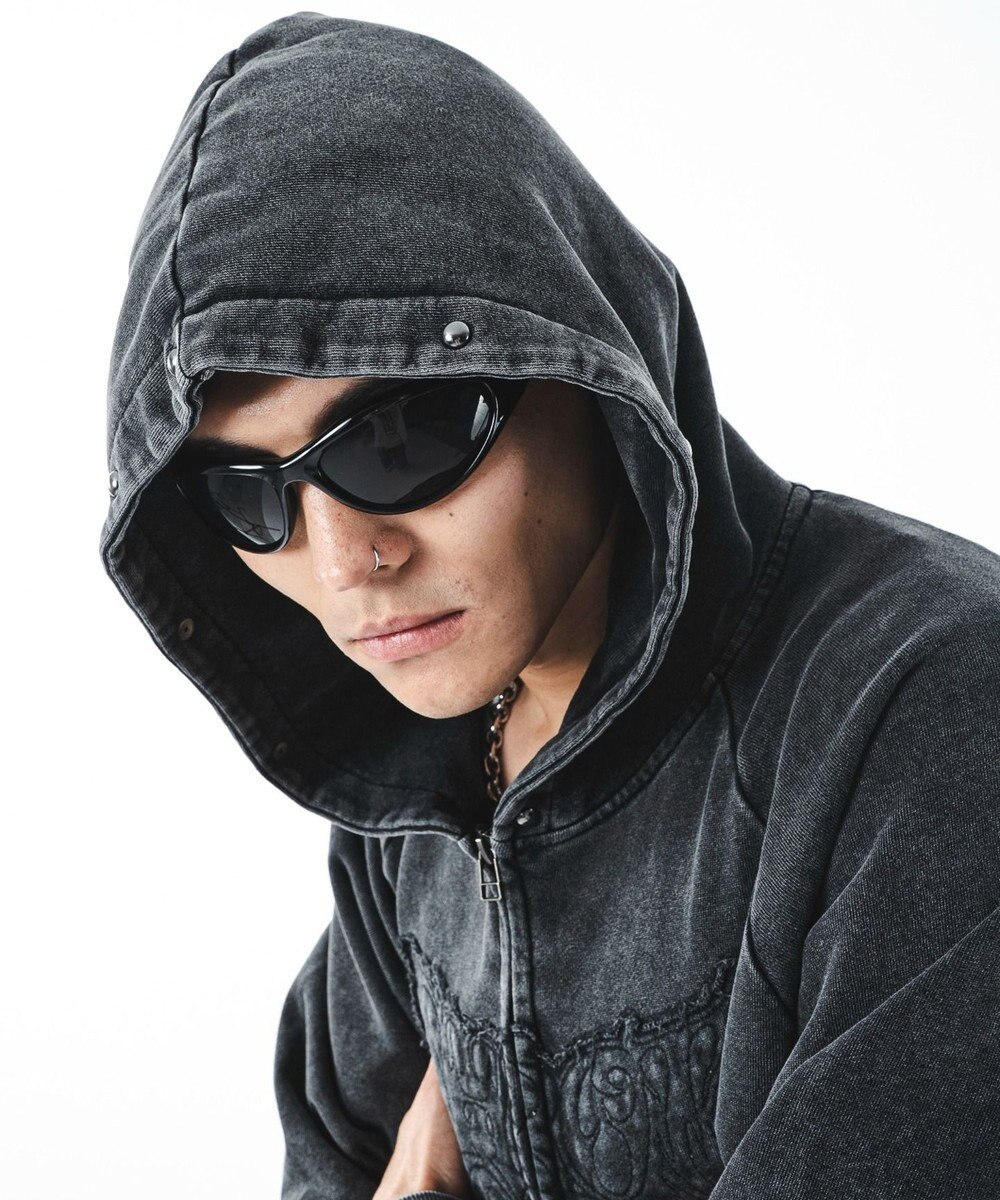 WEGO パウダーブリーチスタッズZIPパーカー 