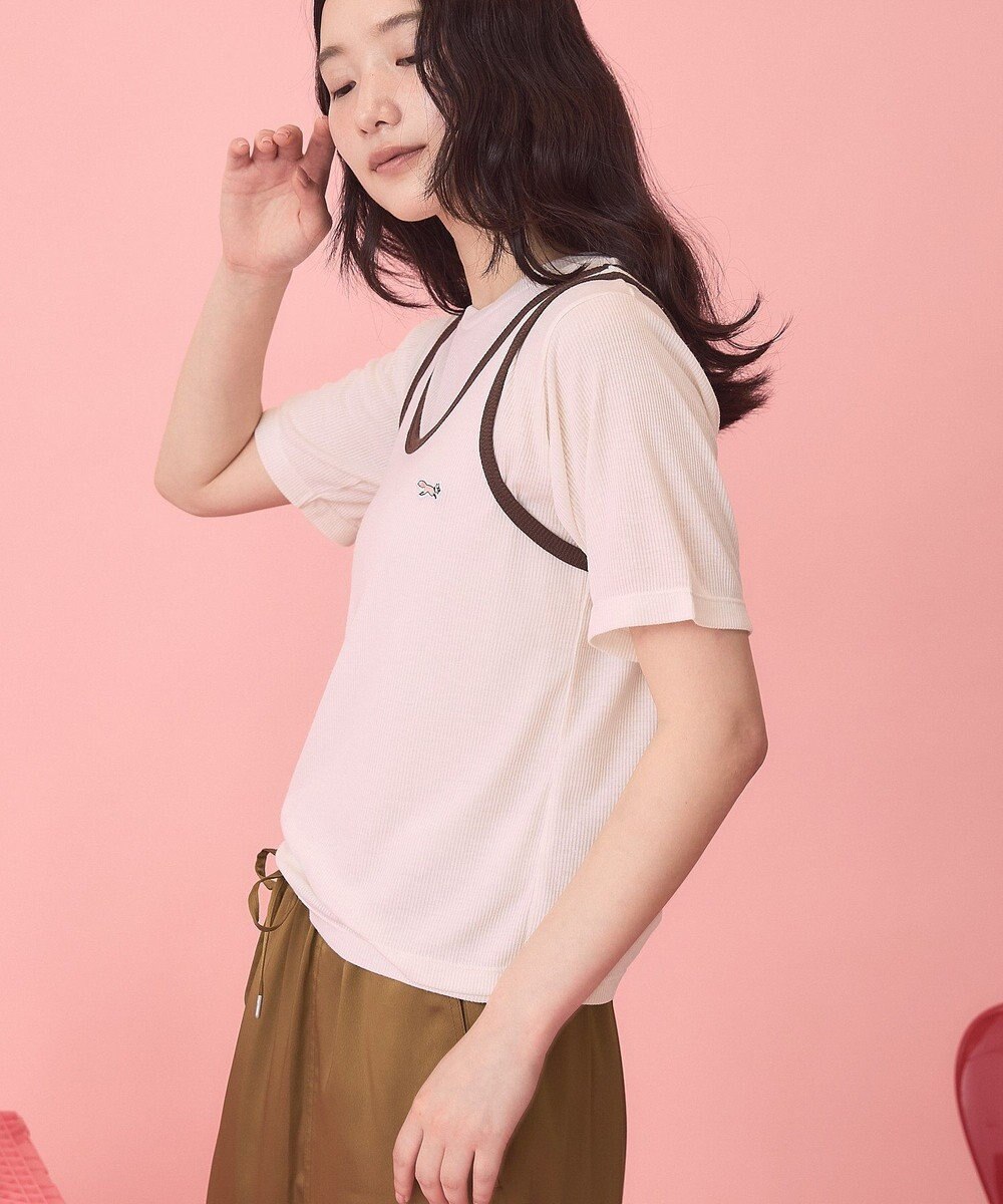 AMERICAN HOLIC 【PENNEY'S】配色タンクトップ+Tシャツ 