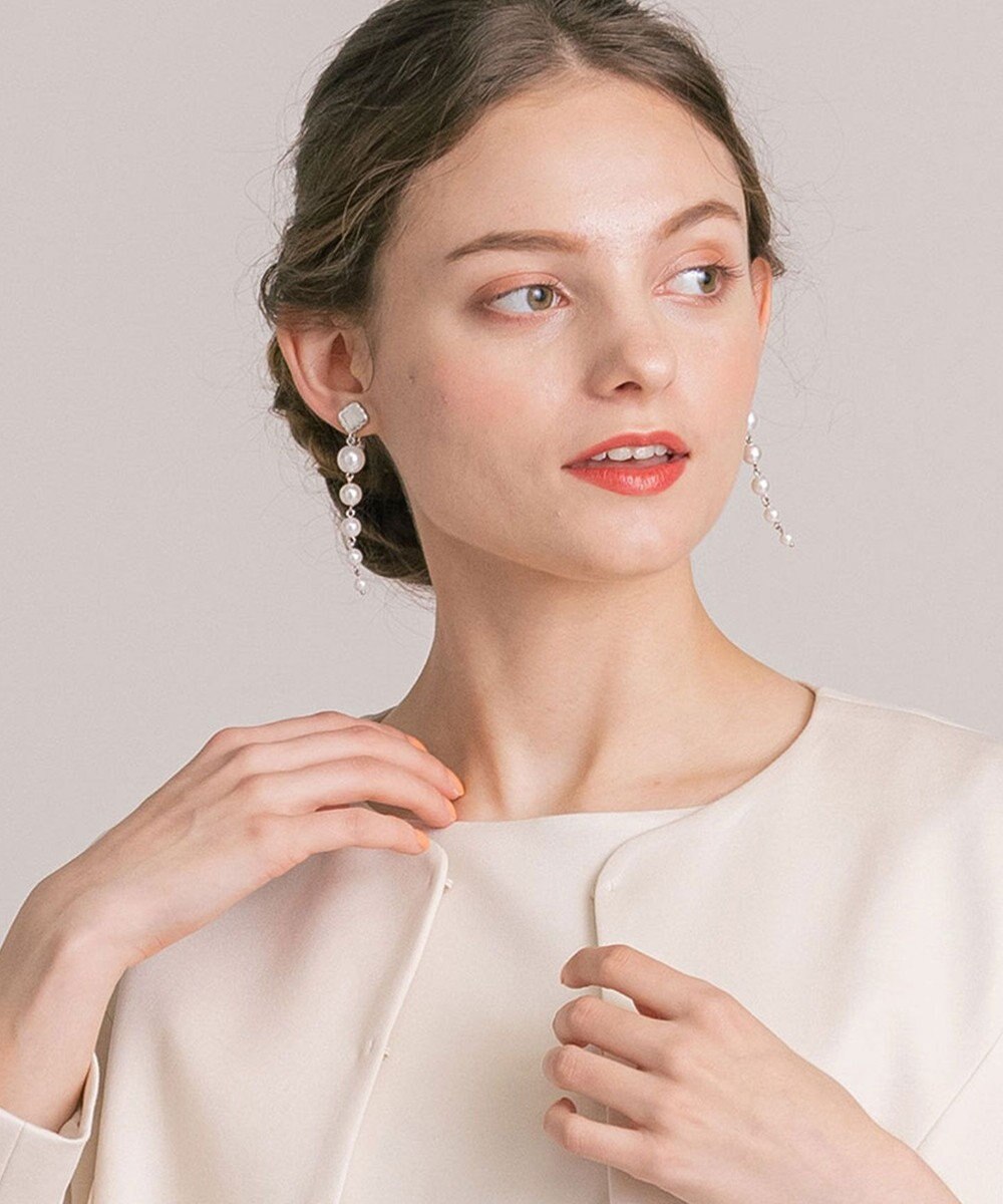 TOCCA LONG PEARL CLOVER EARRINGS イヤリング 