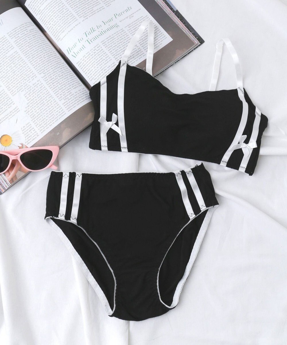 WEGO 【ブラトップ＆ショーツセット】Liliane　Ciel　サイドライン 