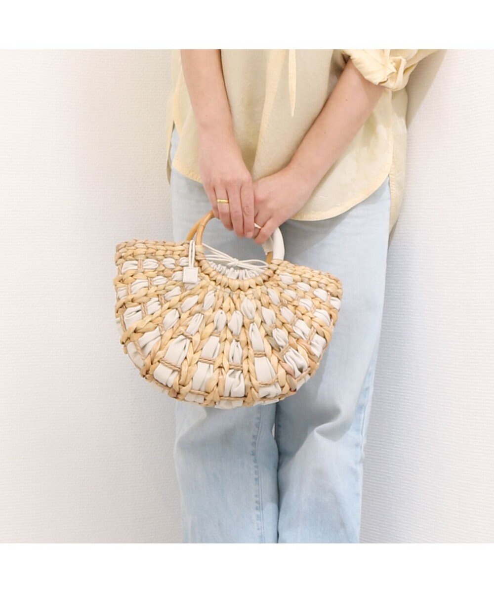 UNBILLION カシュカシュ cachecache / バンクワンコンビラウンドカゴバッグ 