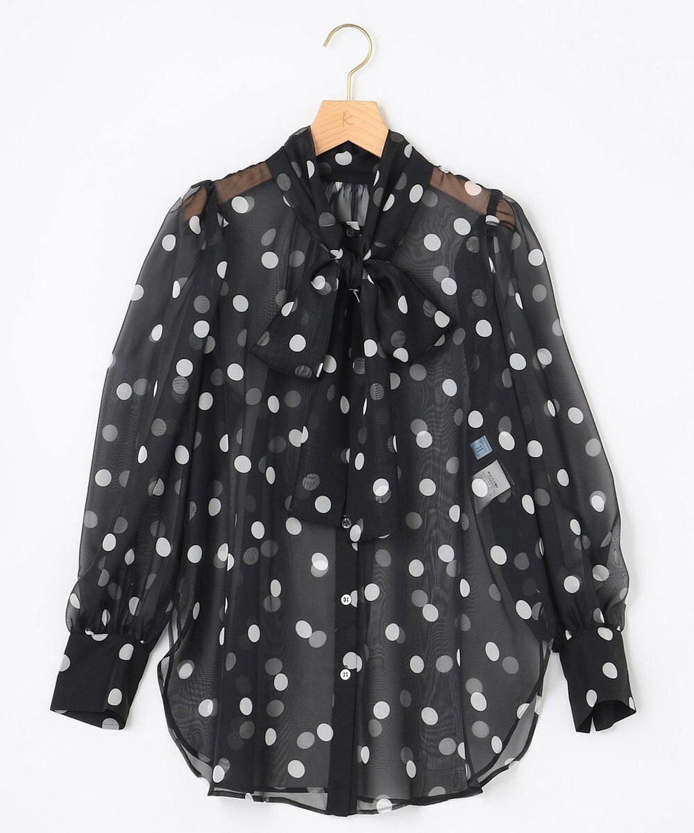 組曲 【組曲×setsuko sagittaire】シフォンプリント2WAYブラウス 