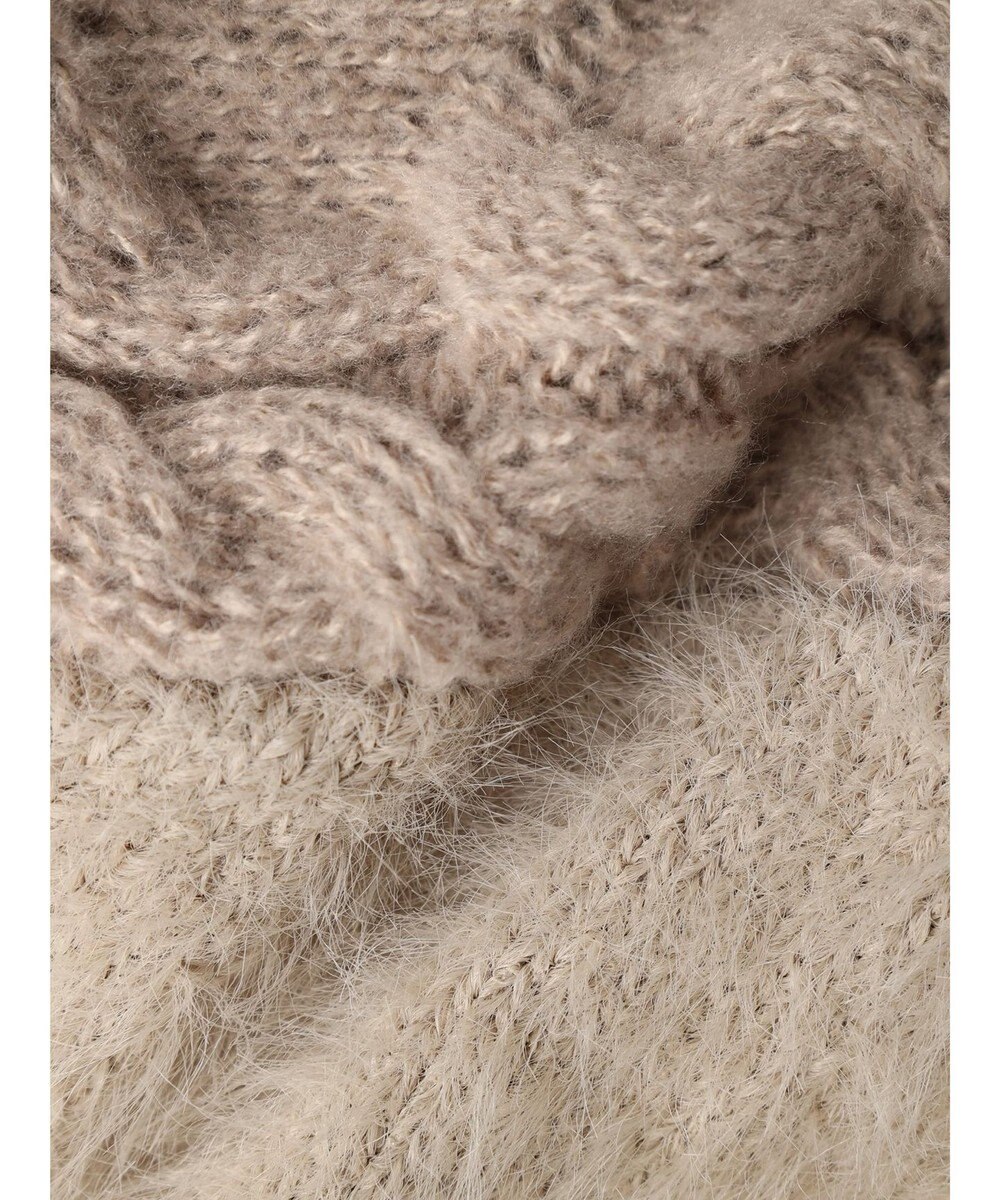 earth music&ecology 袖ファーケーブルミニワンピース 