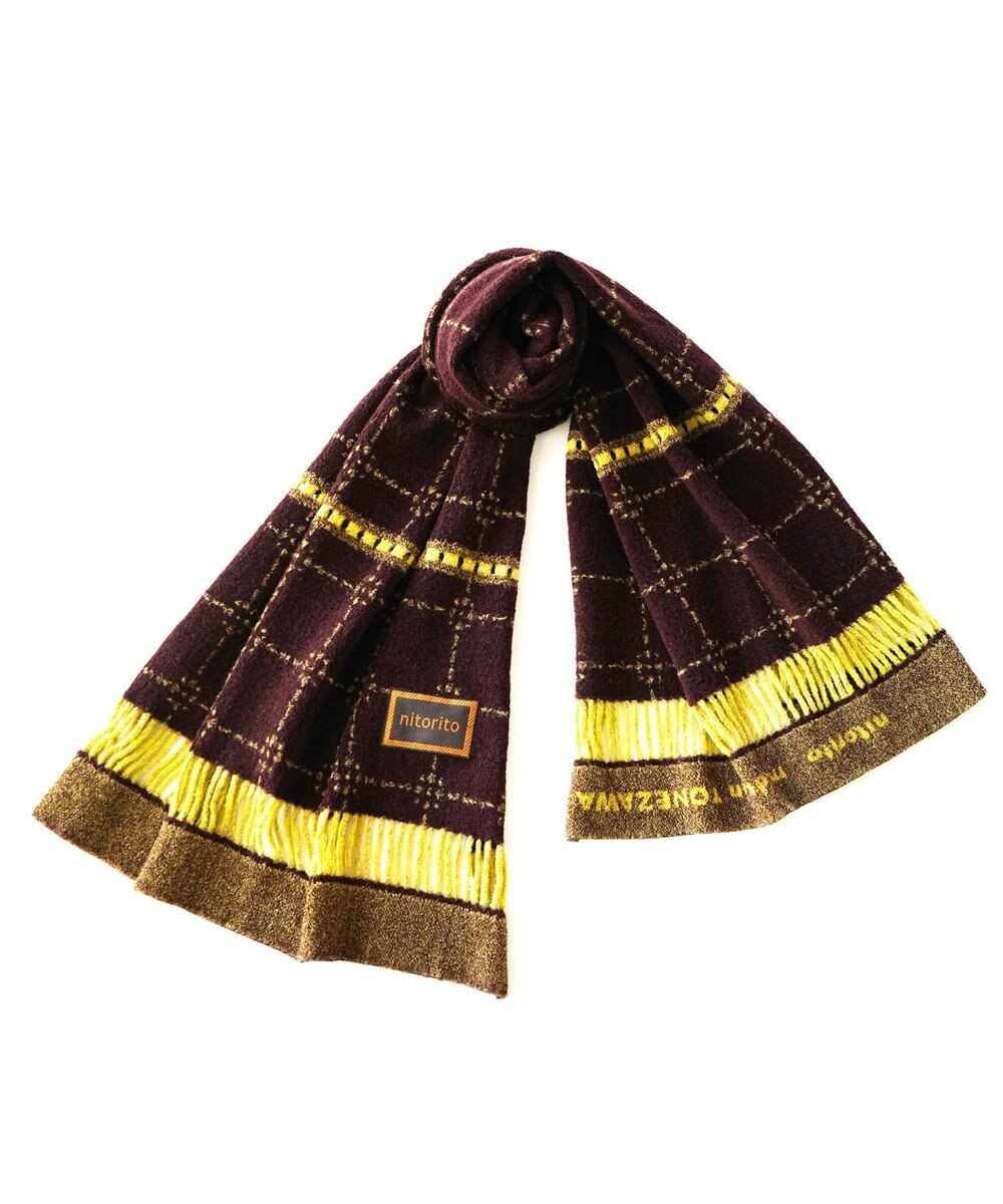 nitorito 【UNISEX】stamp チェック柄 3WAY ストール 