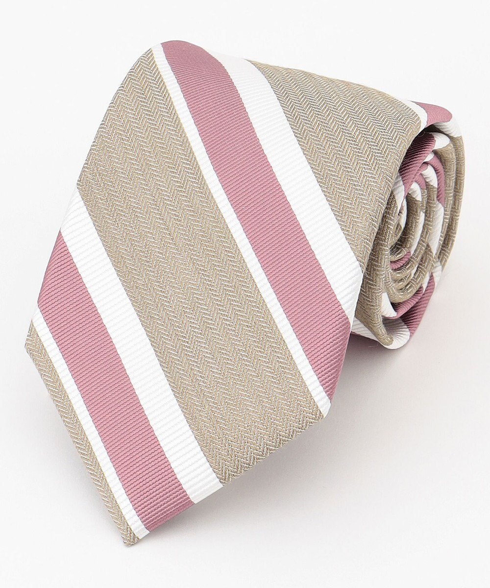 J.PRESS MEN 【LINEN MIX COLLECTION】レジメンタル ネクタイ 