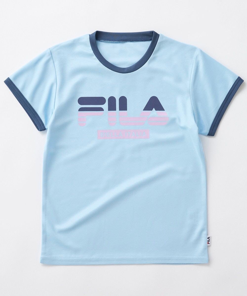 OP／FILA 【FILA】ブランドロゴ半袖リンガーTシャツ 