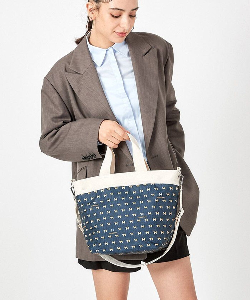 LeSportsac BUCKET TOTE/デニムシバピクセル デニムシバピクセル