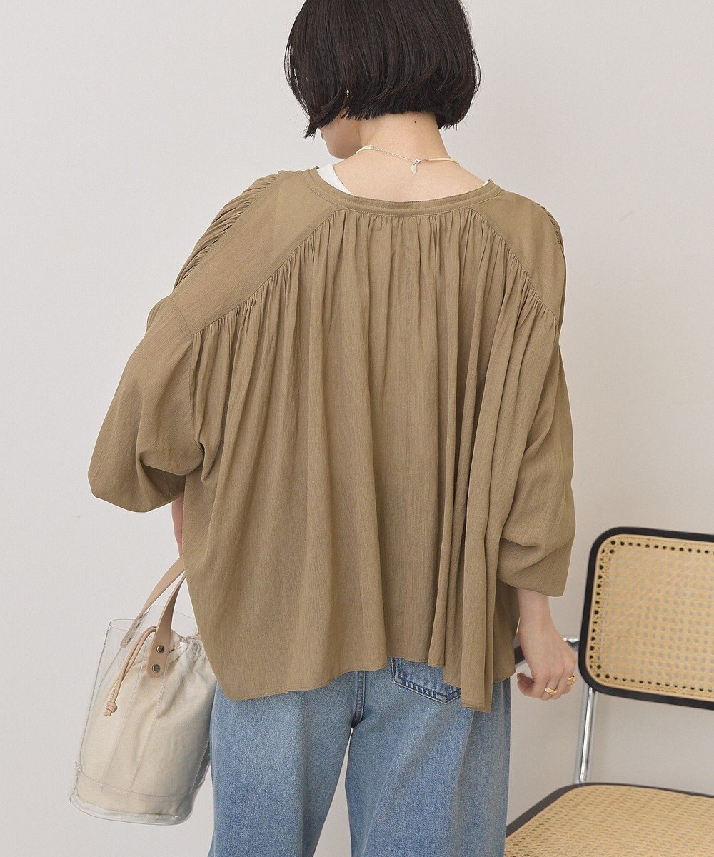 AMERICAN HOLIC スキッパーギャザーブラウス 