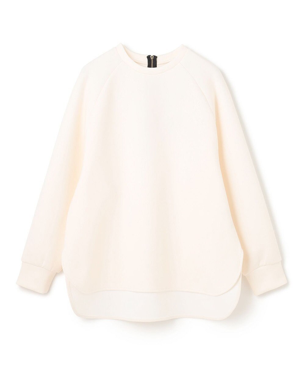 UNFILO L 【野呂佳代さん着用】BEAUTY FORM JERSEY バックZIPプルオーバー 