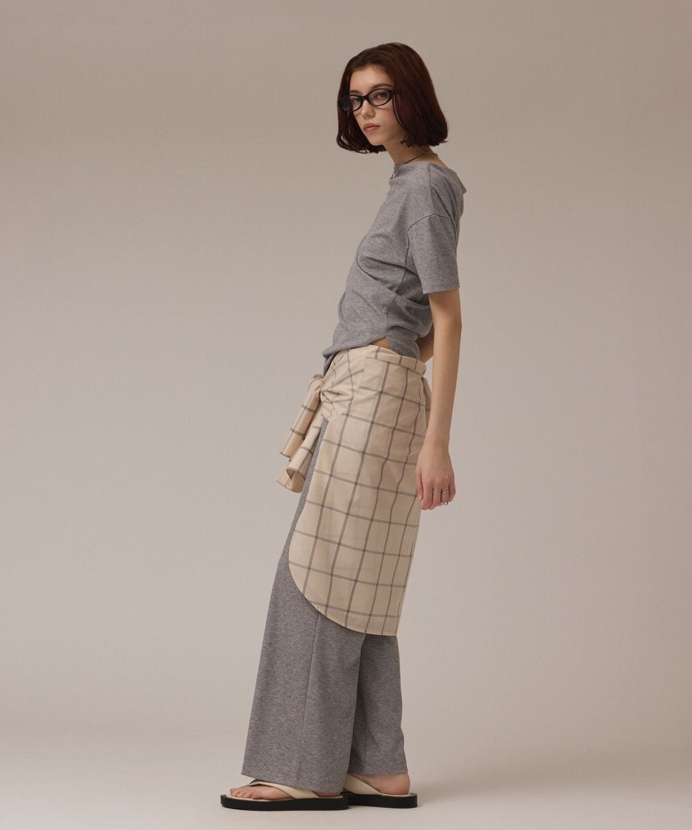 GRACE CONTINENTAL ラメリブジャージパンツ 