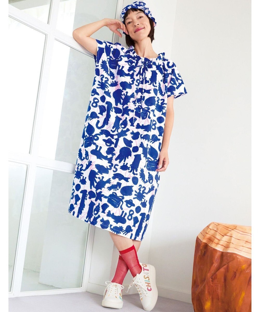 tsumori chisato SLEEP ツモリチサト ワンピース 綿100%(本体) ローン素材 4分袖 ロング丈 レディース UNT112 /ワコール 