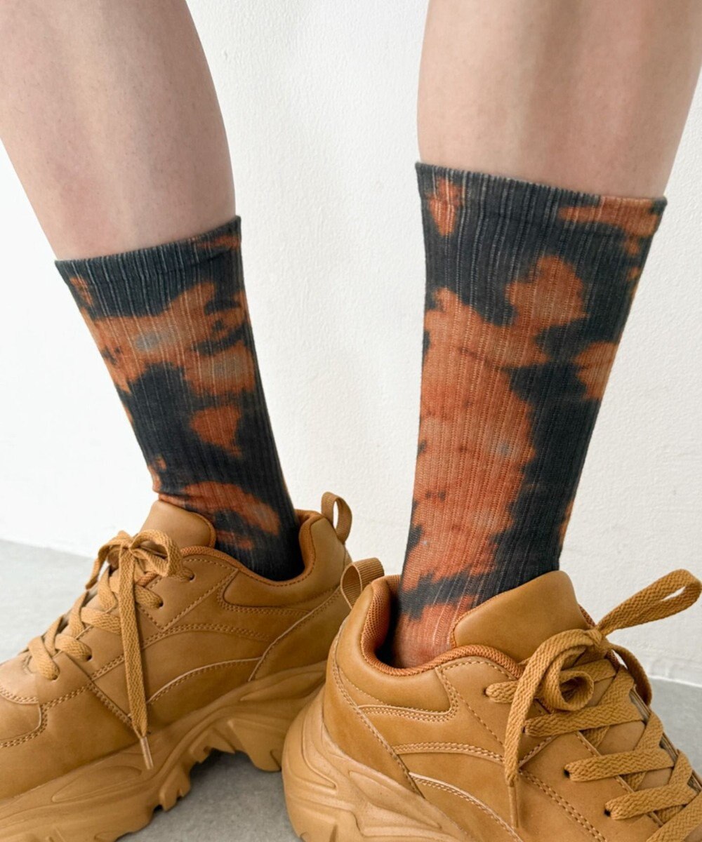 WEGO タイダイプリントソックス 