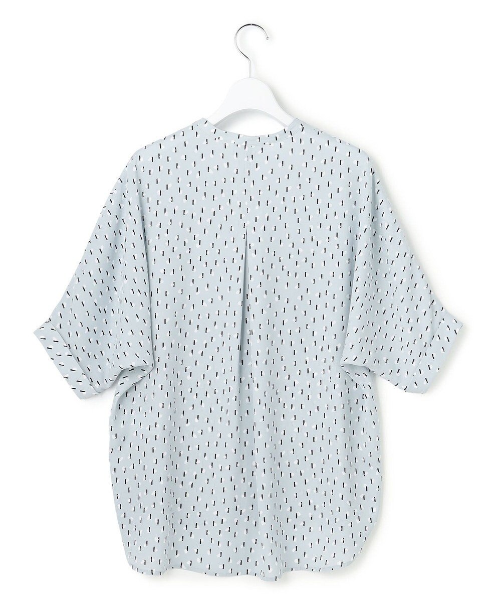 ICB L 【先行予約・WEB限定】BackSatinAmunzen 5分袖キーネックブラウス 