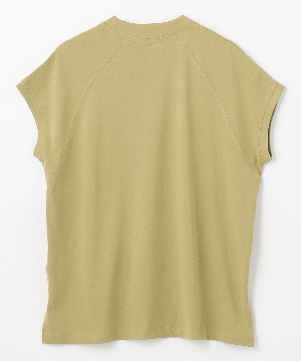 ANY L モックネックフレンチスリーブプルオーバー 