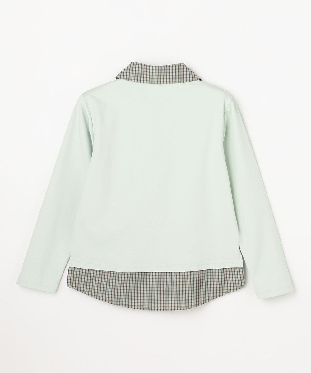 組曲 KIDS 【150-160㎝】 ミニチェック レイヤードトップス 