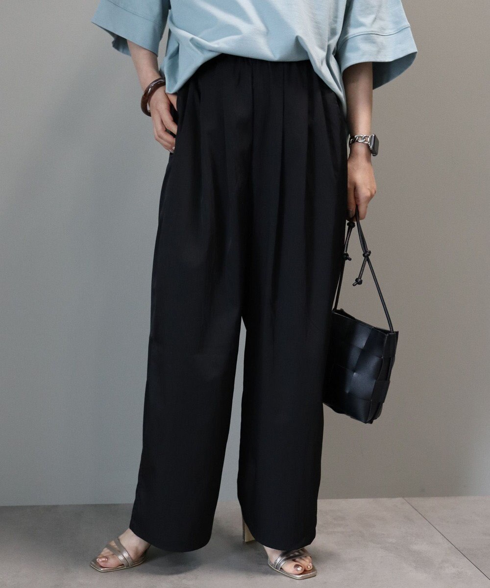 AMERICAN HOLIC イージーケア＋接触冷感ウエストタックワイドパンツ 