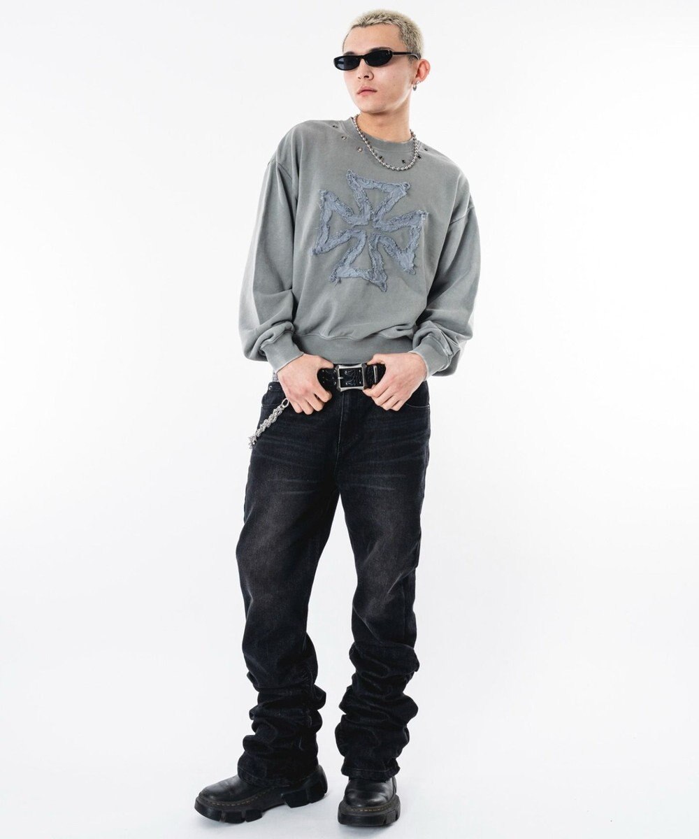 WEGO 【ユニセックス着用ITEM】ブリーチハトメロゴプルオーバー 