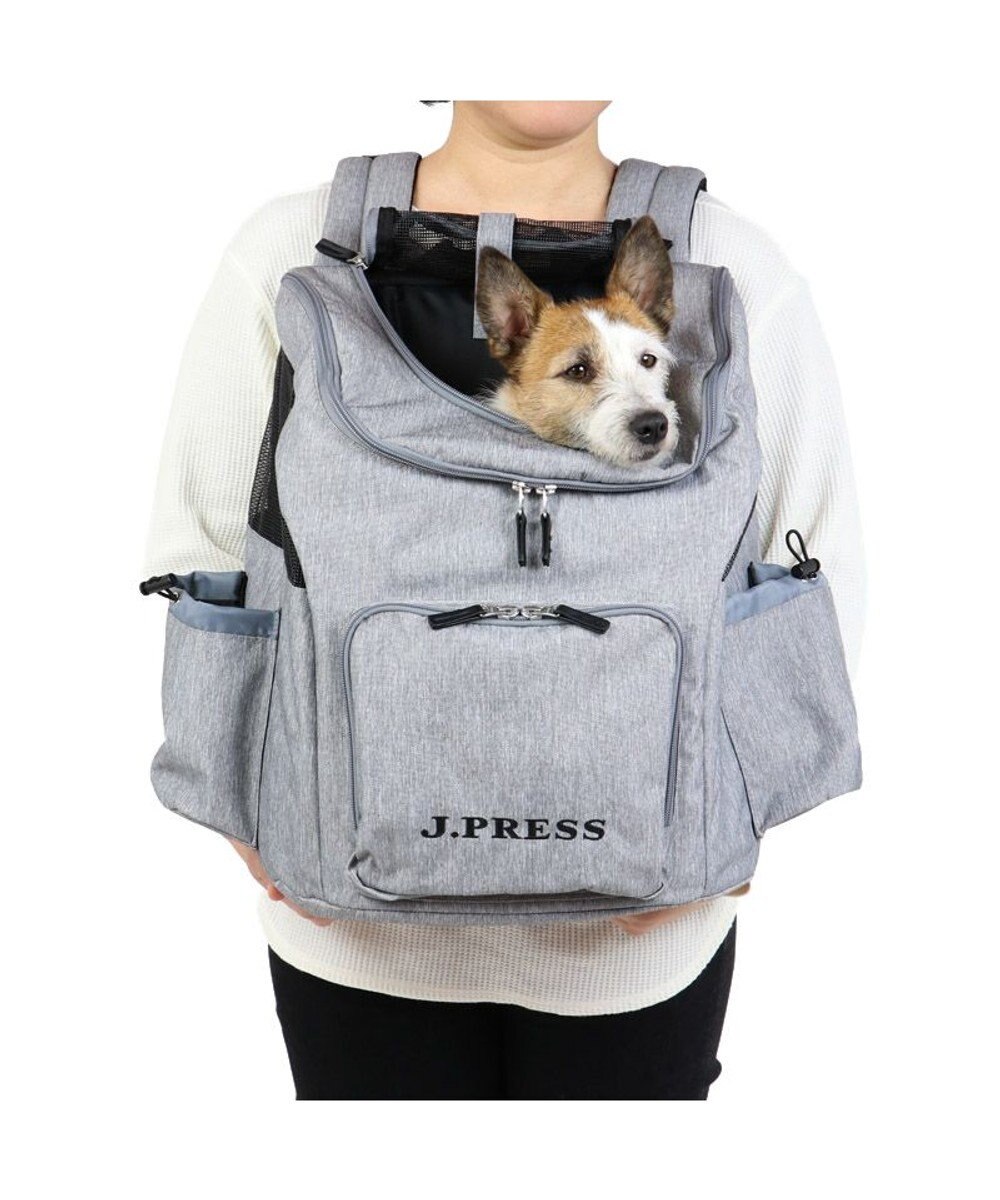 PET PARADISE J.PRESS マルチリュック グレー （M ）L ハグ＆キャリー 小型犬 