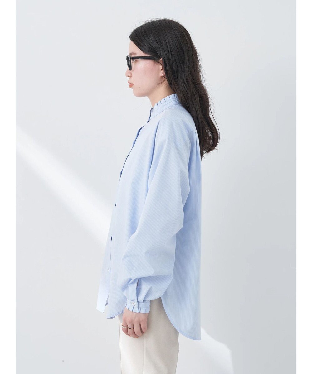 earth music&ecology Ｔ／Ｃ　スタンドフリルブラウス 