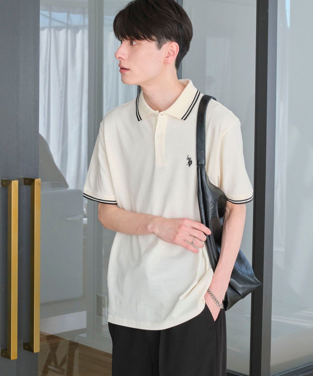 WEGO 【ユニセックス着用ITEM/SMLサイズ展開】別注USPOLOラインポロシャツ 