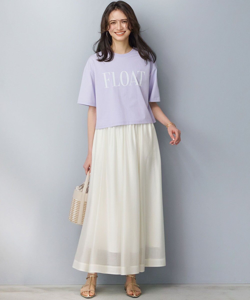 23区 【SLOW/一部店舗限定】ヴィンテージライクジャージー クロップド ロゴ Tシャツ 