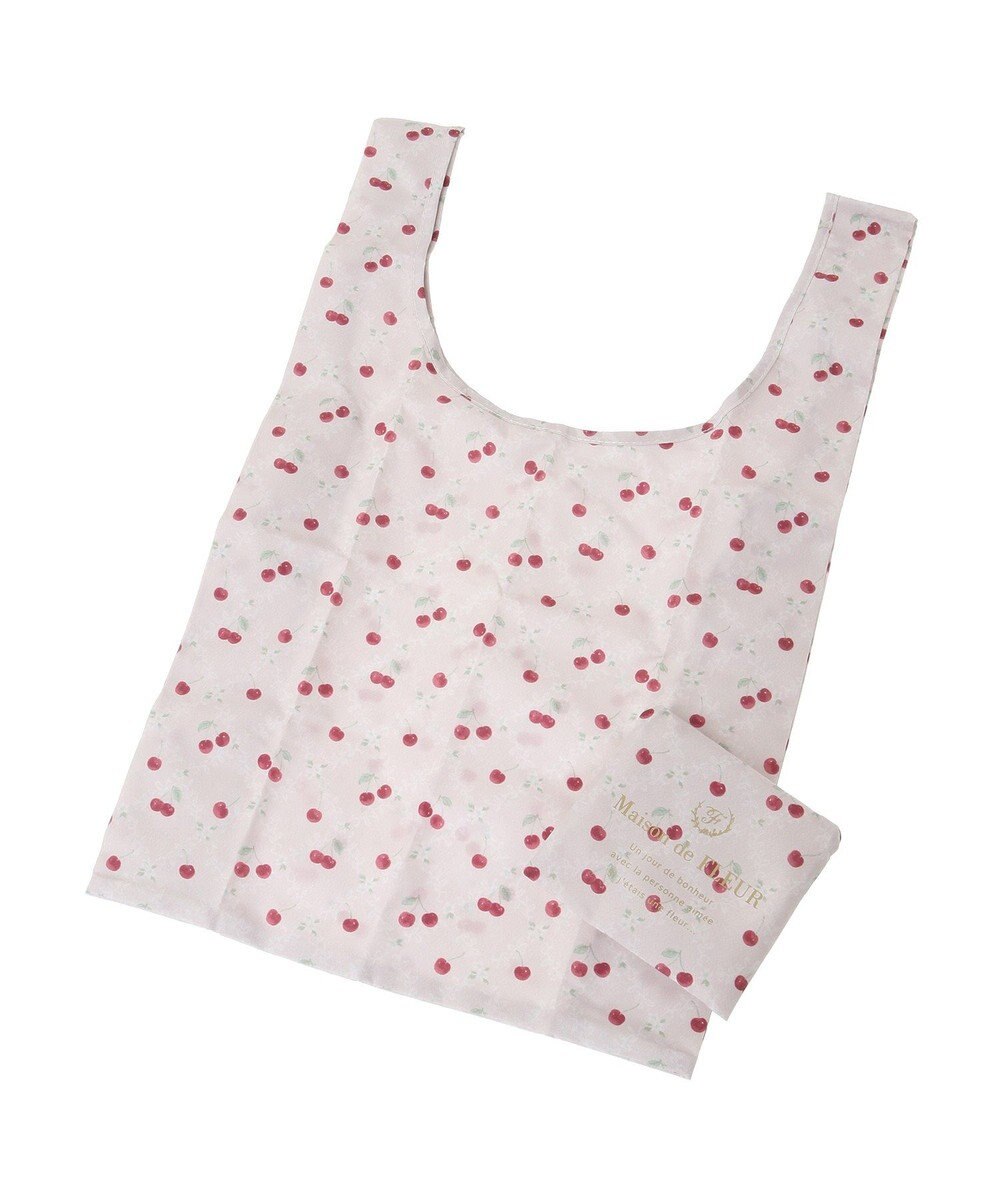 Maison de FLEUR チェリープリントエコバッグ 