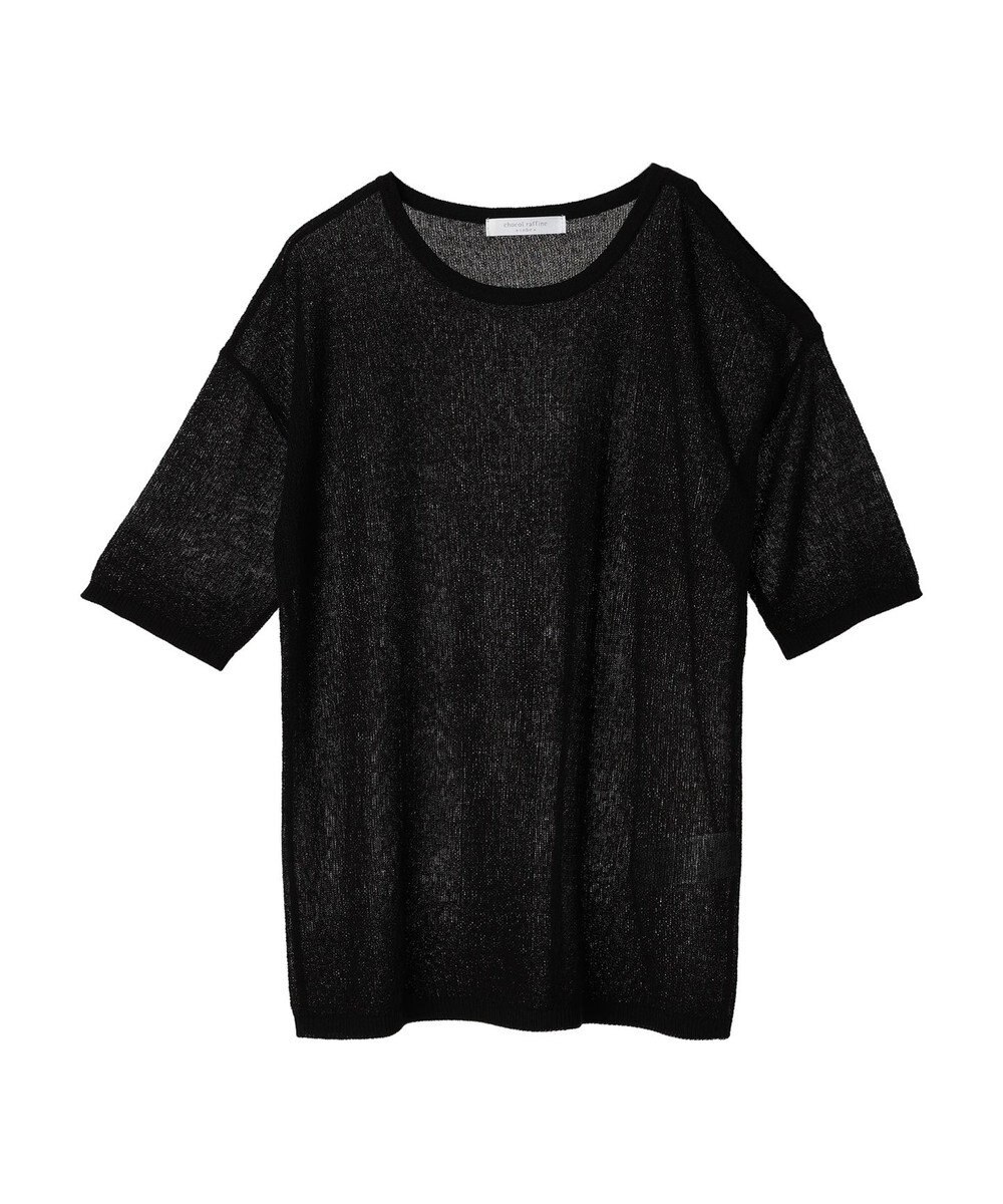 Green Parks 透かし編み肩あきニットプルオーバー 