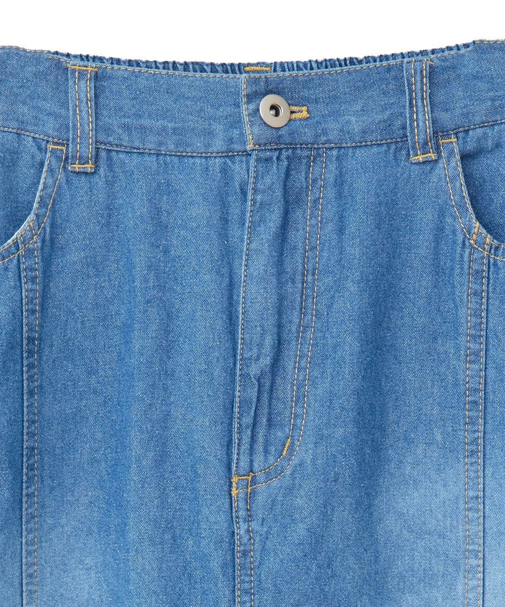 Green Parks ライトデニムサイドタックスカート 