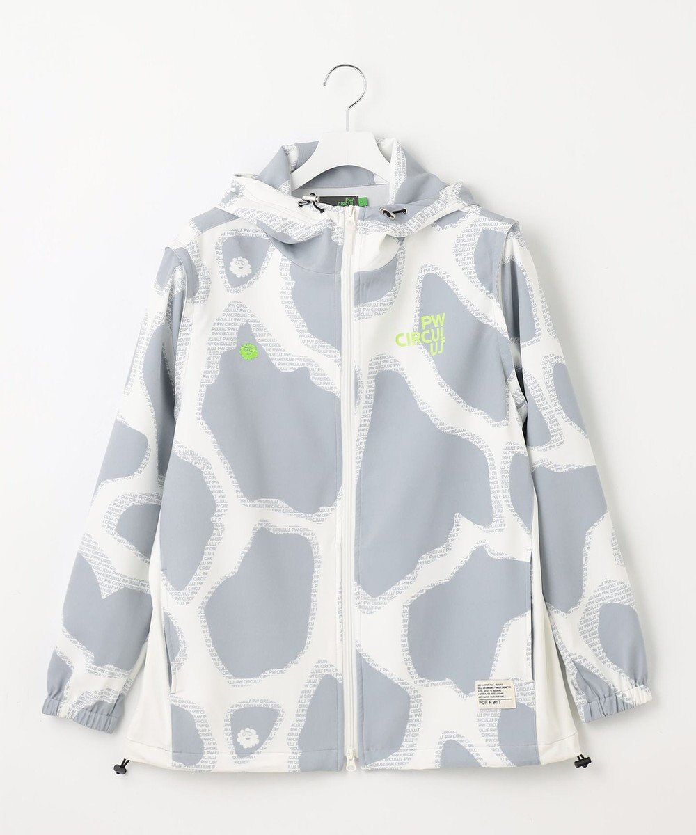 PW CIRCULUS 【袖2WAY】【MEN】プリント デタッチャブル アノラック 