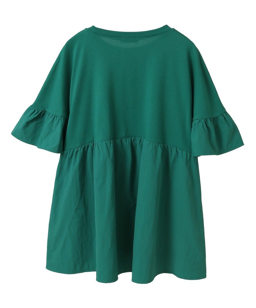 earth music&ecology 【接触冷感/洗濯機可】フリルドッキングポンチョＴ 