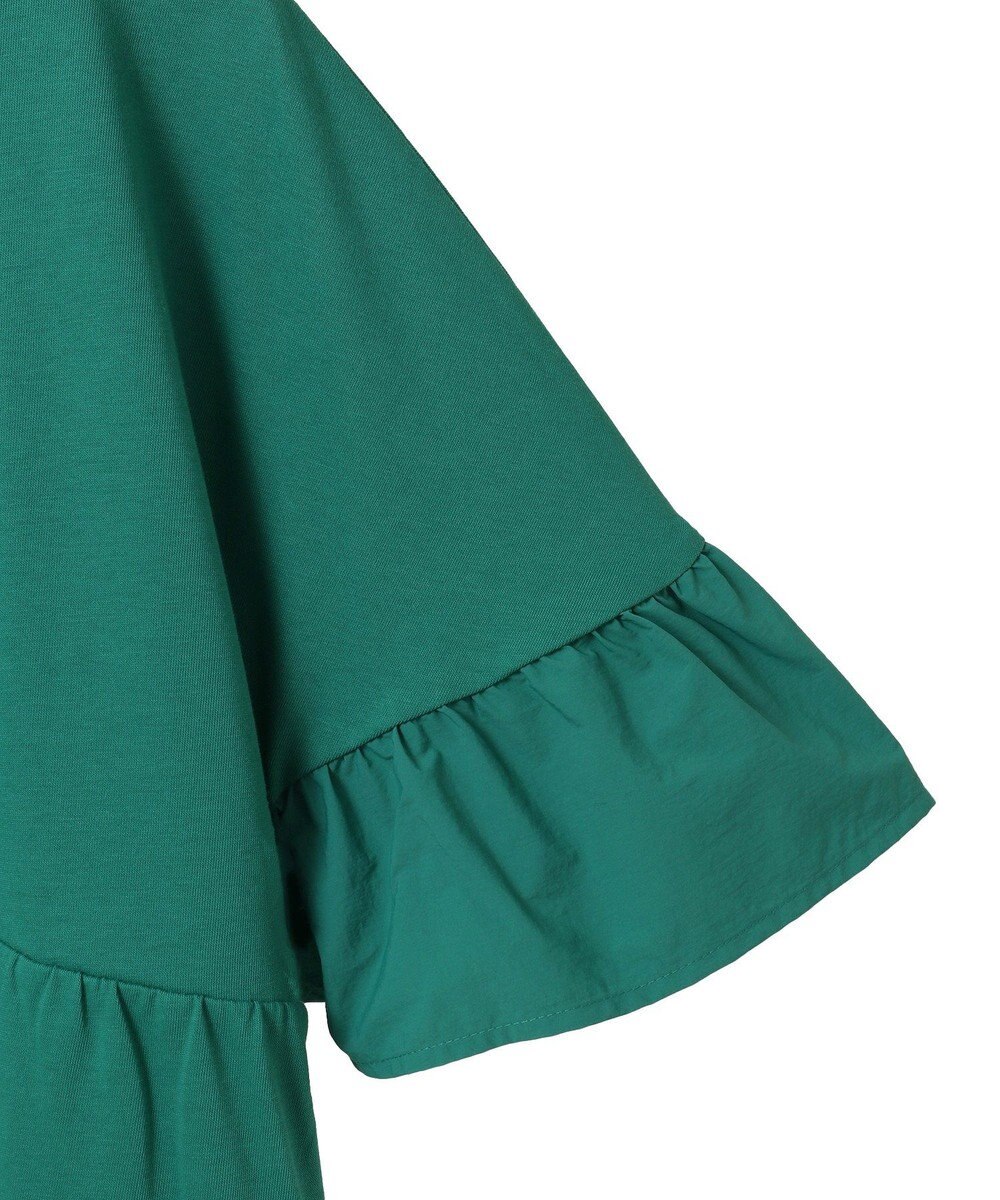 earth music&ecology 【接触冷感/洗濯機可】フリルドッキングポンチョＴ 