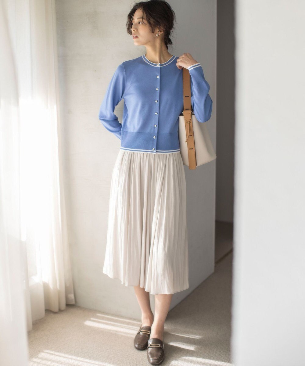 組曲 S フラワーメタル ニット カーディガン 