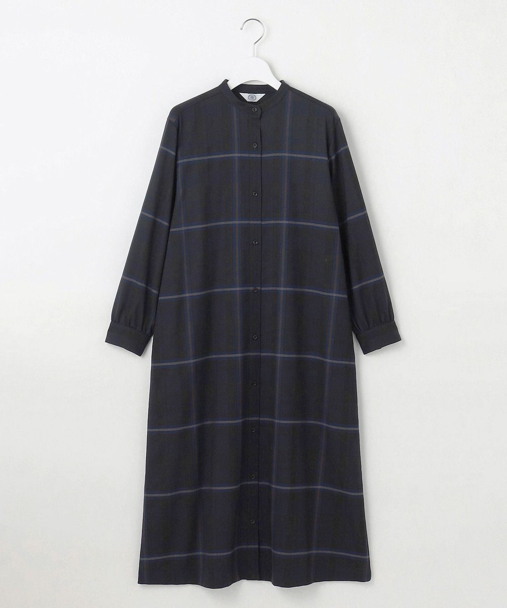 J.PRESS LADIES L 【洗える】テトロンレーヨン/ウール milledタータン ワンピース 