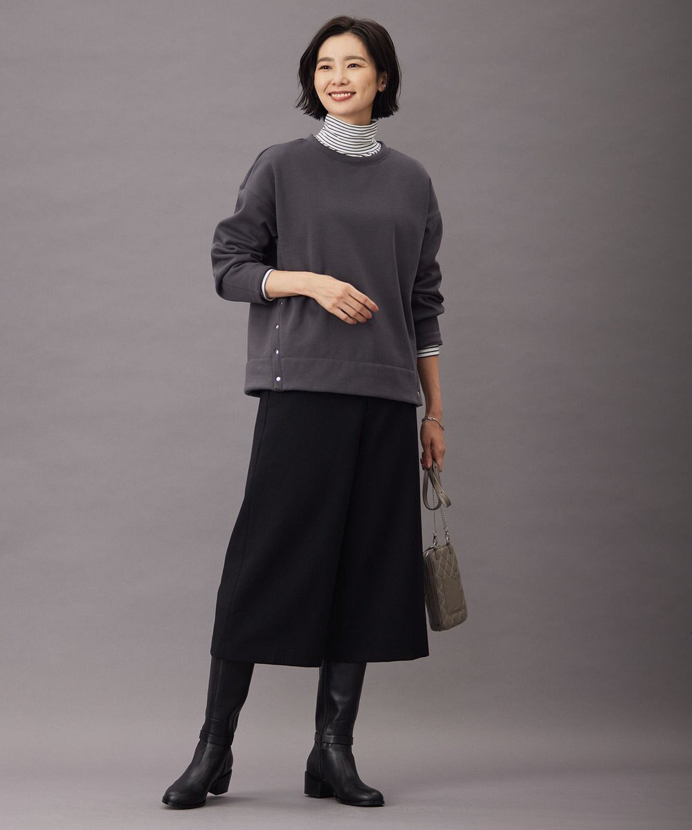 J.PRESS LADIES L タートルジャージー ボーダー カットソー 