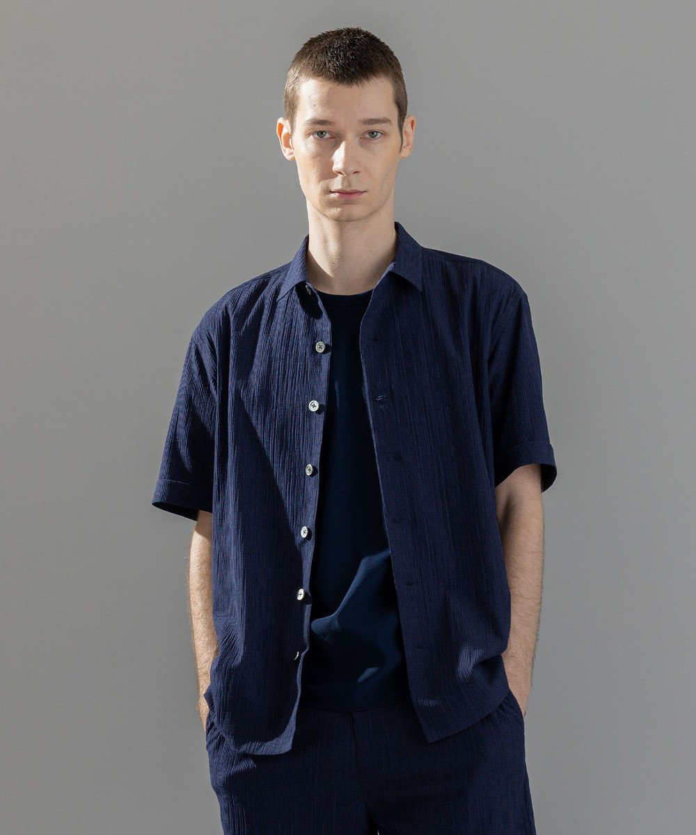 JOSEPH HOMME 新素材【通気性/洗える/ストレッチ】トリコワッシャーストレッチ　レギュラーカラー半袖シャツ 