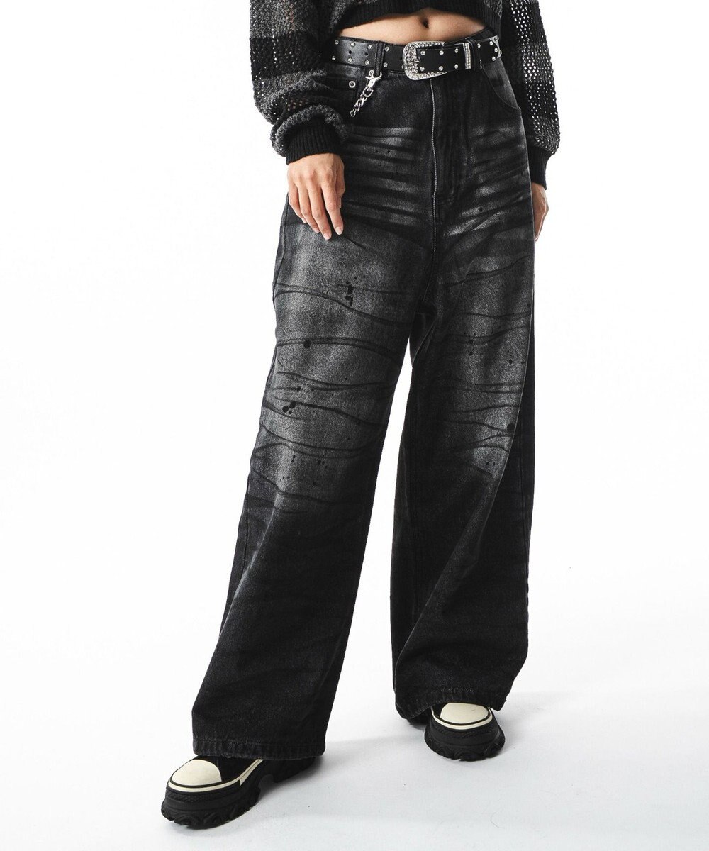 WEGO 【ユニセックス着用ITEM】スーパーバギーダーティデニムパンツ 