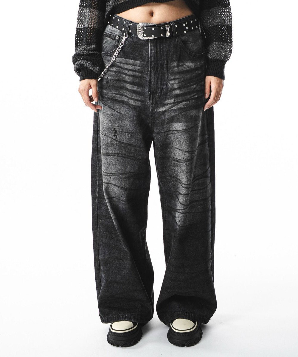 WEGO 【ユニセックス着用ITEM】スーパーバギーダーティデニムパンツ 