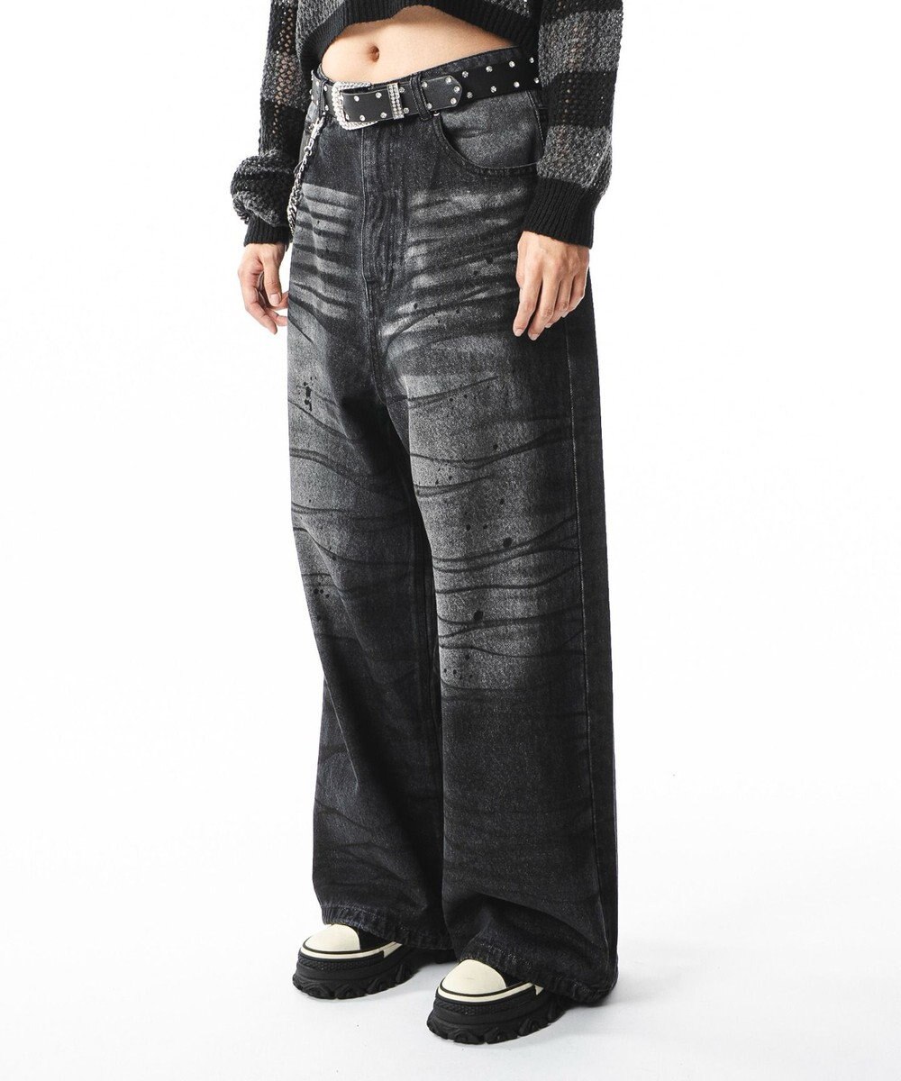 WEGO 【ユニセックス着用ITEM】スーパーバギーダーティデニムパンツ 