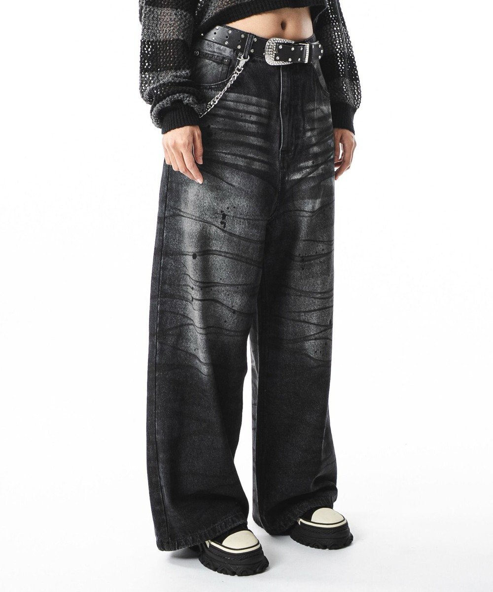 WEGO 【ユニセックス着用ITEM】スーパーバギーダーティデニムパンツ 