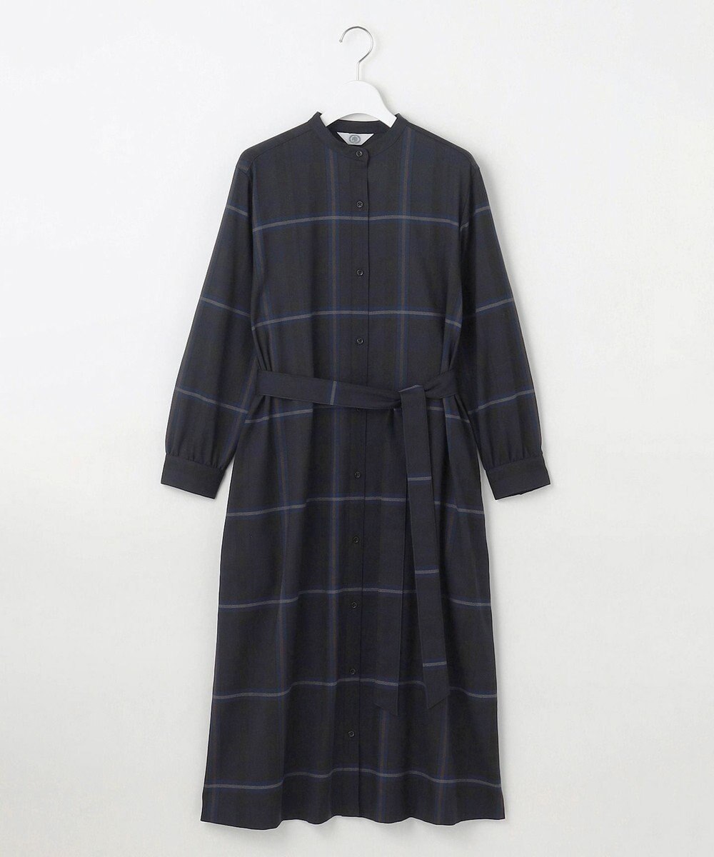 J.PRESS LADIES L 【洗える】テトロンレーヨン/ウール milledタータン ワンピース 