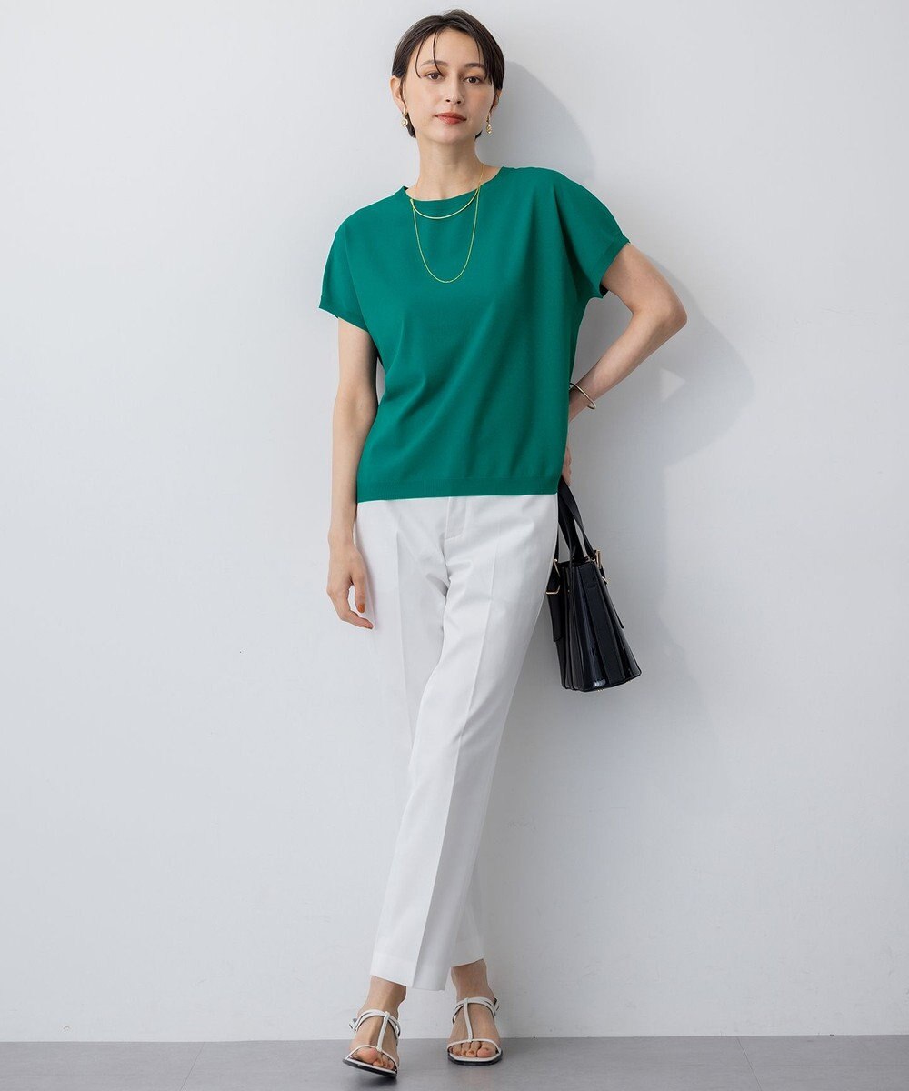 23区 L 【新色追加/洗える】レーヨンポリエステルストレッチ プルオーバー ニット 